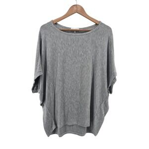 Michael Stars Top Womens Large Gray Batwing Sleeve Boat Neck SF2027E Made in USA